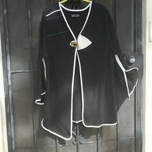 Black and white designer cardigan